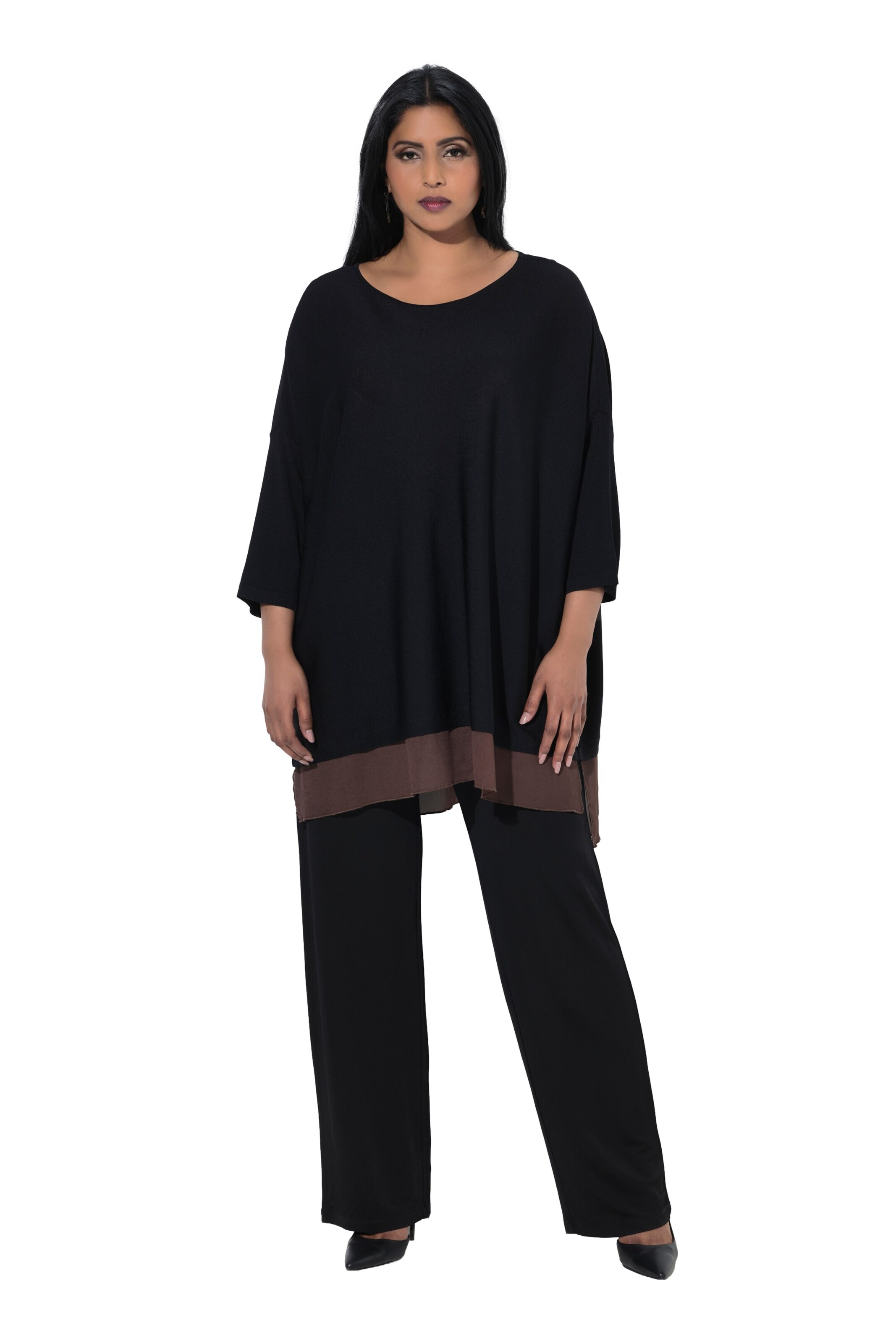 Ulla Popken Pullover in Schwarz: Vorderseite