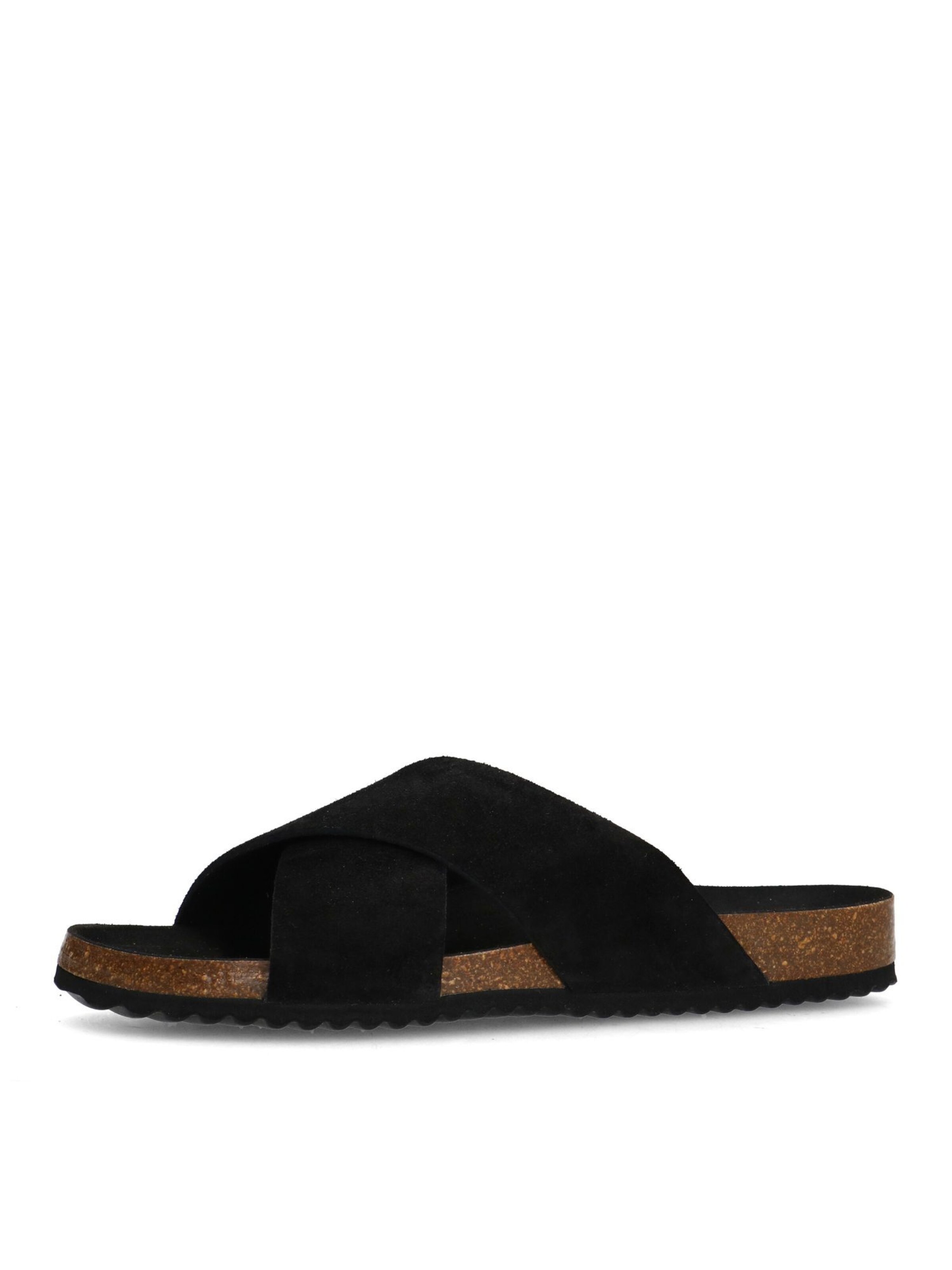 SACHA Pantolette in Schwarz: Vorderseite