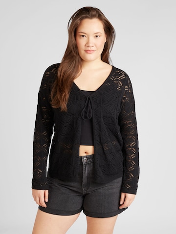 ONLY Carmakoma Knit cardigan 'DANA' in Black: front