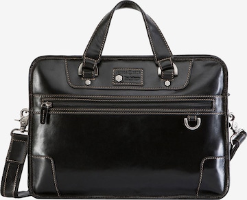 Jekyll & Hide Document Bag 'Oxford' in Black: front