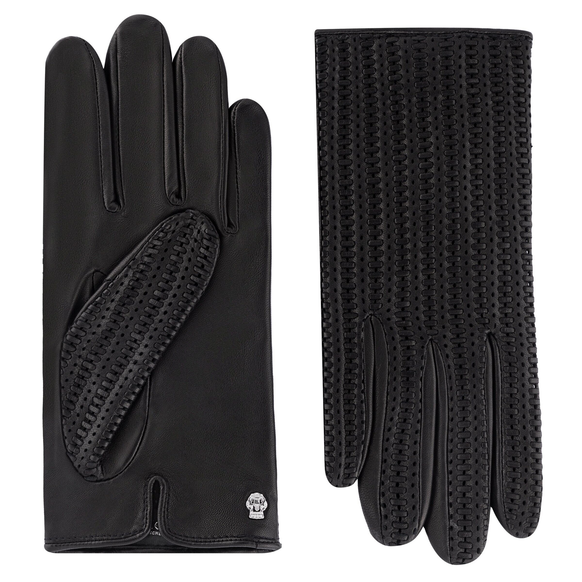 Roeckl Lederhandschuhe 'TREVISO' in Schwarz: Vorderseite