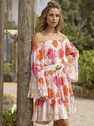 Miss June Dress 'Robe Courte Positano' in Pink
