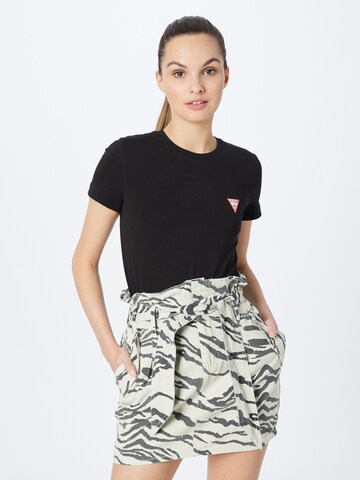 T-shirt GUESS en noir : devant