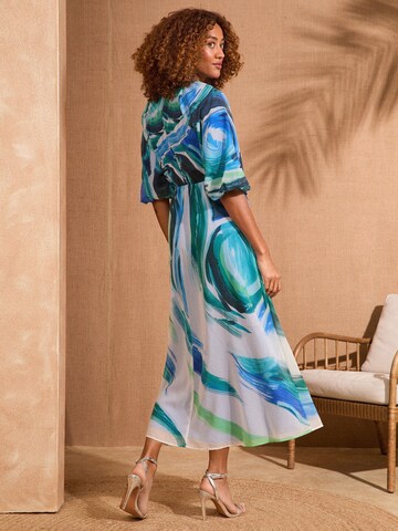 Robe love & roses en bleu