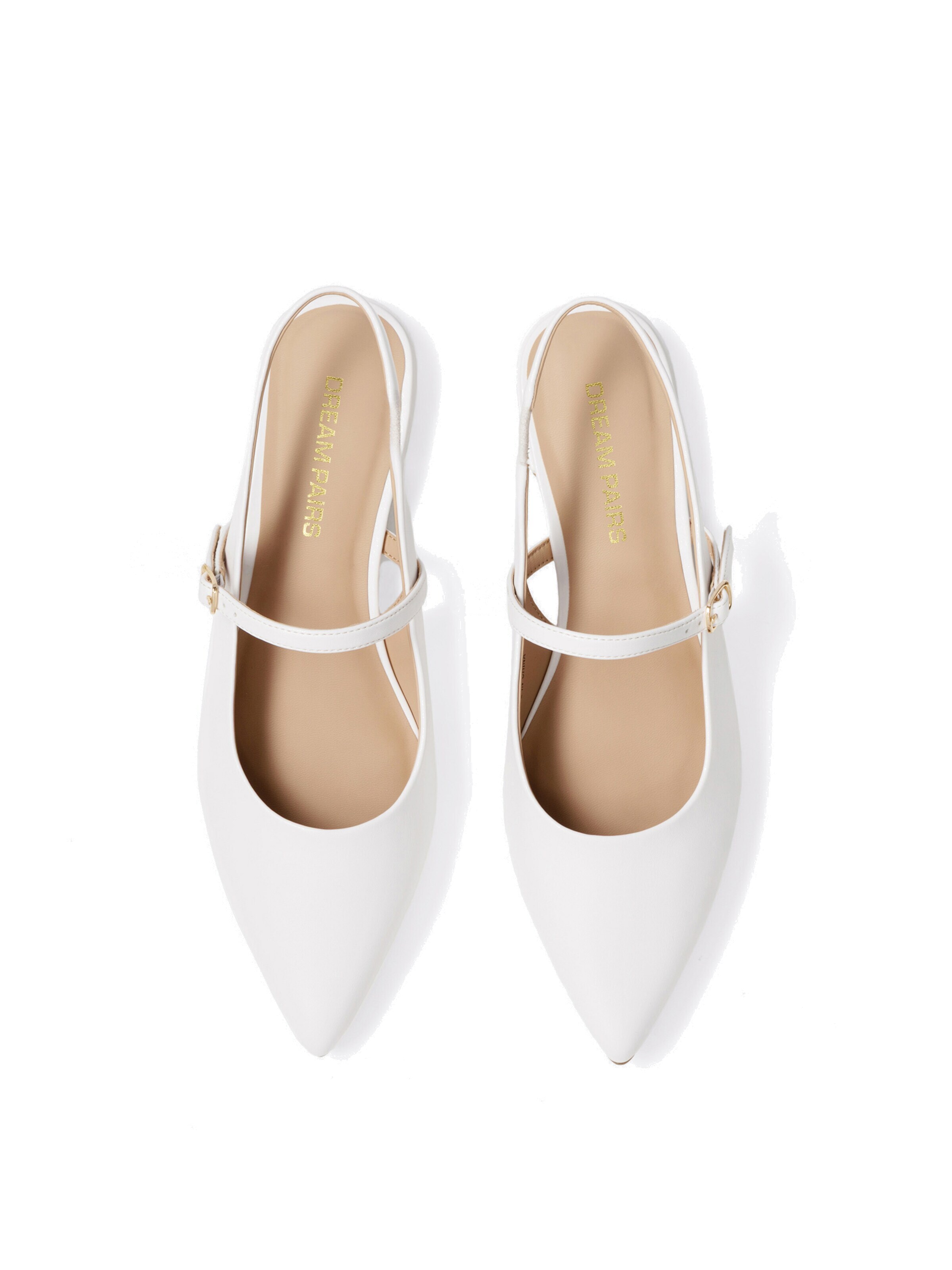Dream Pairs Ballet Flats in White