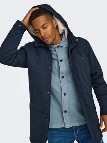 Parka invernale 'ONSAlexander' di Only & Sons in blu
