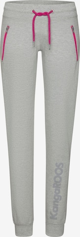 KangaROOS Tapered Pants in Grey: front