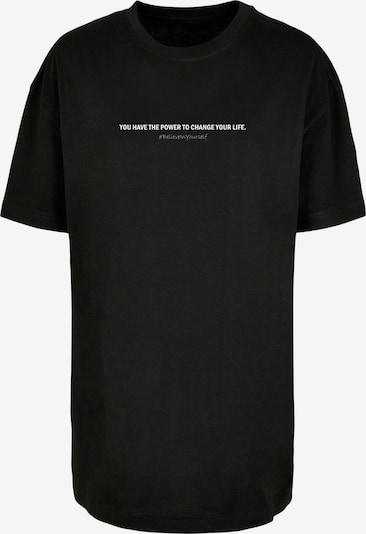 Merchcode T-shirt oversize 'Believe In Yourself' en noir / blanc, Vue avec produit