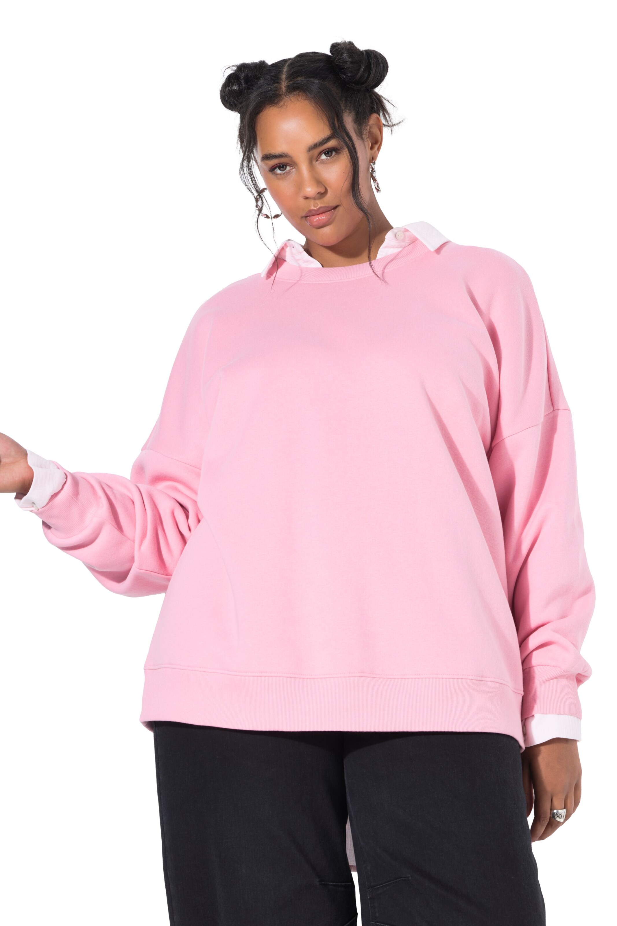 Studio Untold Sweatshirt in Roze: voorkant