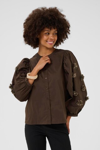 CULTURE Shirt in Braun: Vorderseite