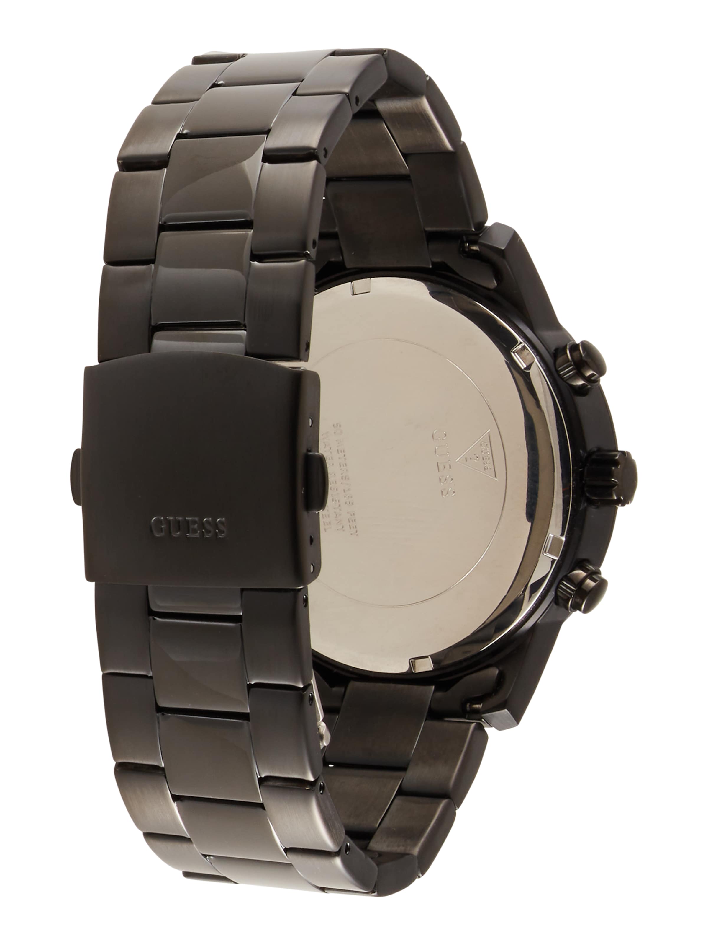 GUESS Uhr 'Parker' in Schwarz