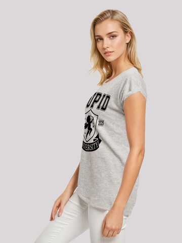 T-shirt 'Cupid University Valentinstag' F4NT4STIC en gris
