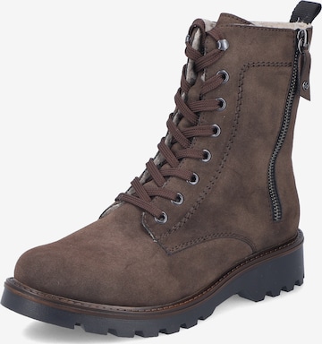 Rieker Lace-Up Ankle Boots in Brown: front