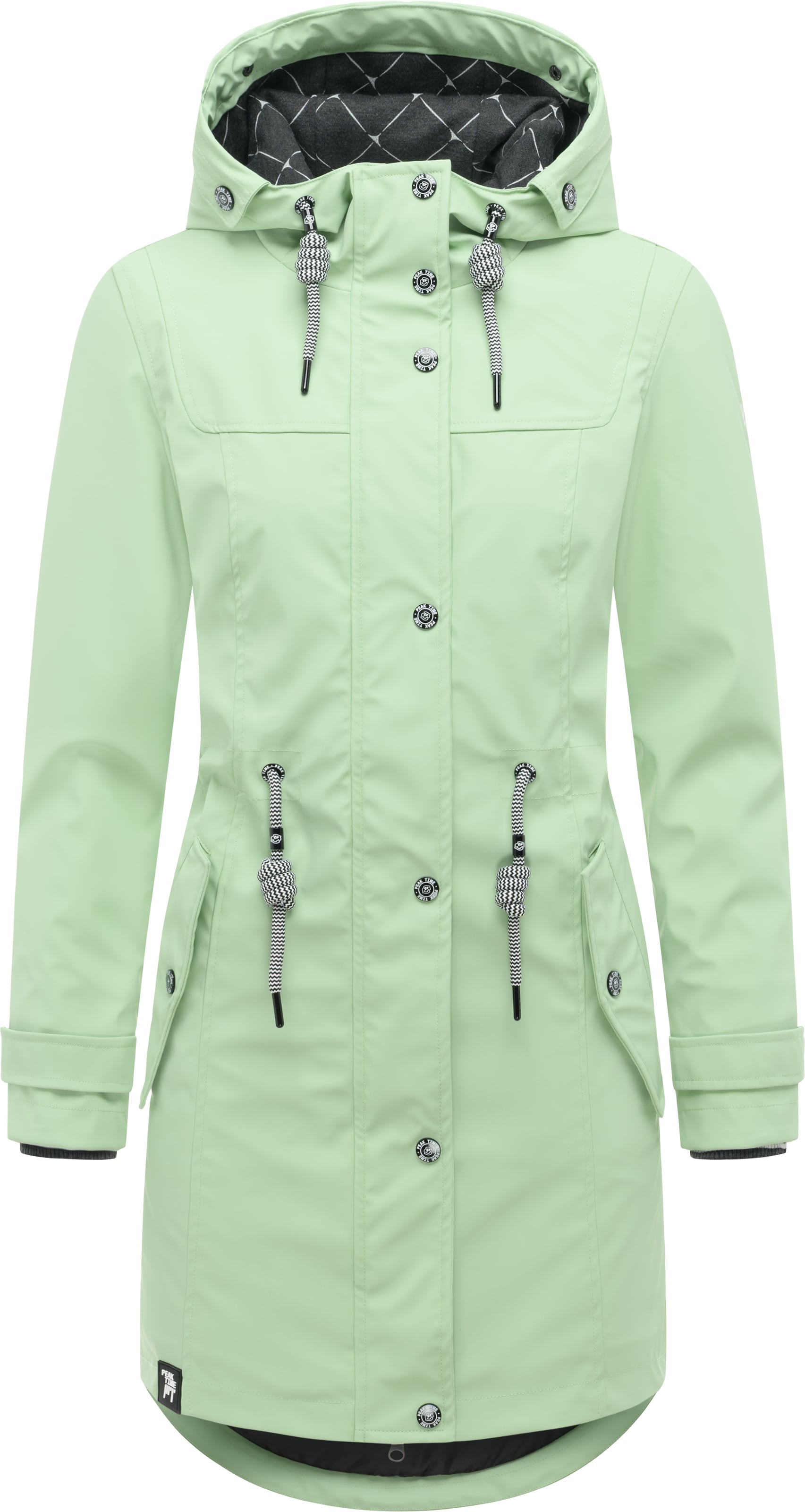Peak Time Raincoat in Green: front