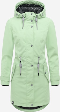 Peak Time Raincoat in Green: front