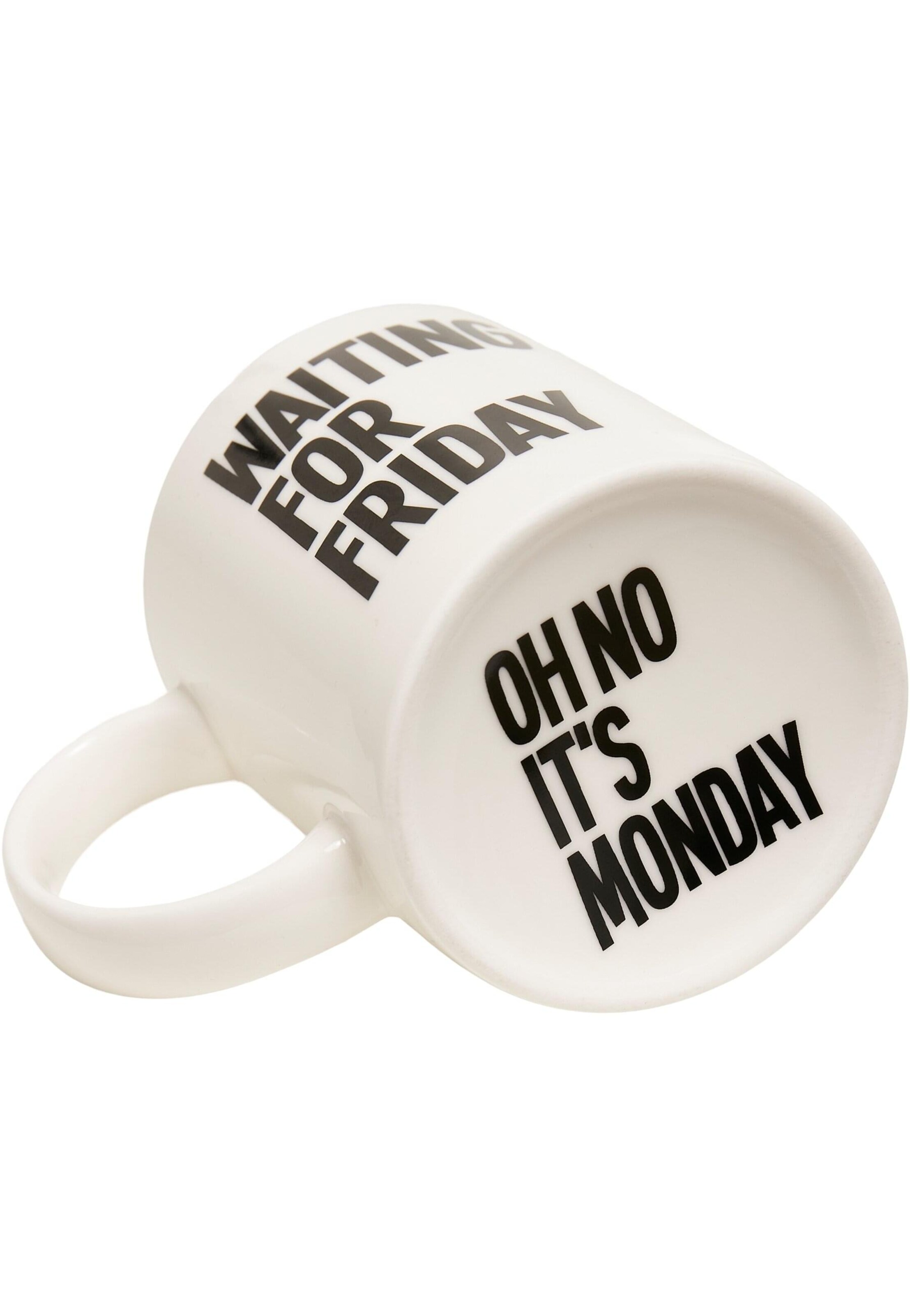 Tasse 'Waiting For Friday' Mister Tee en blanc