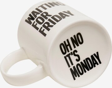 Tazza 'Waiting For Friday' di Mister Tee in bianco