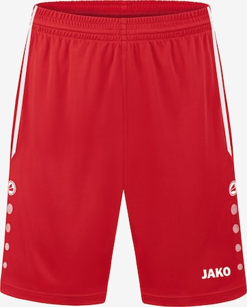 JAKO Workout Pants in Red: front