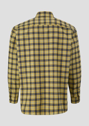 s.Oliver Men Big Sizes Regular fit Button Up Shirt in Yellow