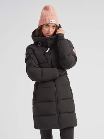 Cappotto invernale 'EZ' di JACK1T in nero: frontale