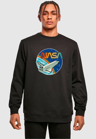 Merchcode Sweatshirt 'NASA - Rainbow' in Schwarz: predná strana