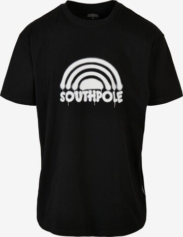 T-Shirt SOUTHPOLE en noir : devant