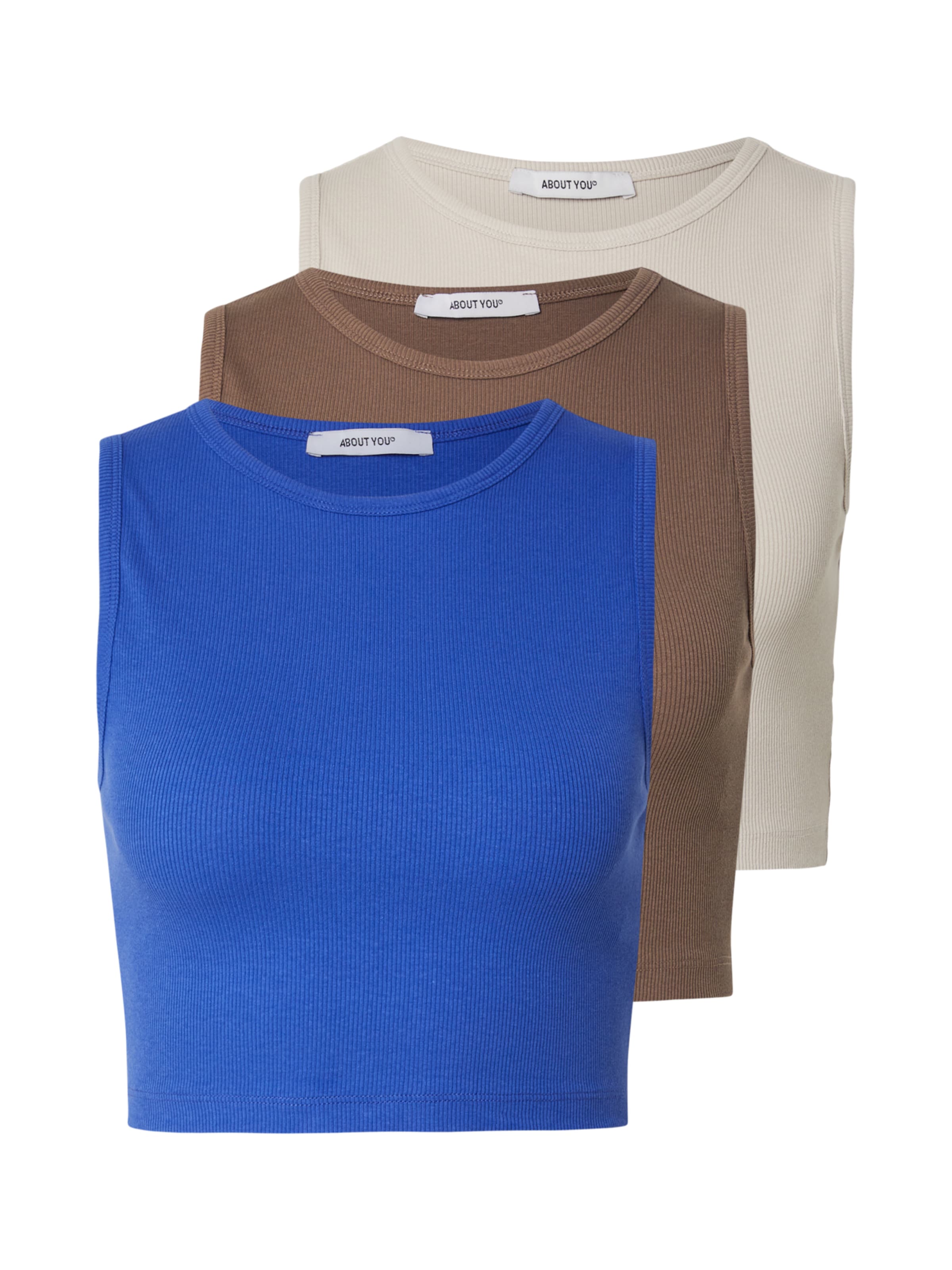 ABOUT YOU Top 'Dinah' in Beige: front