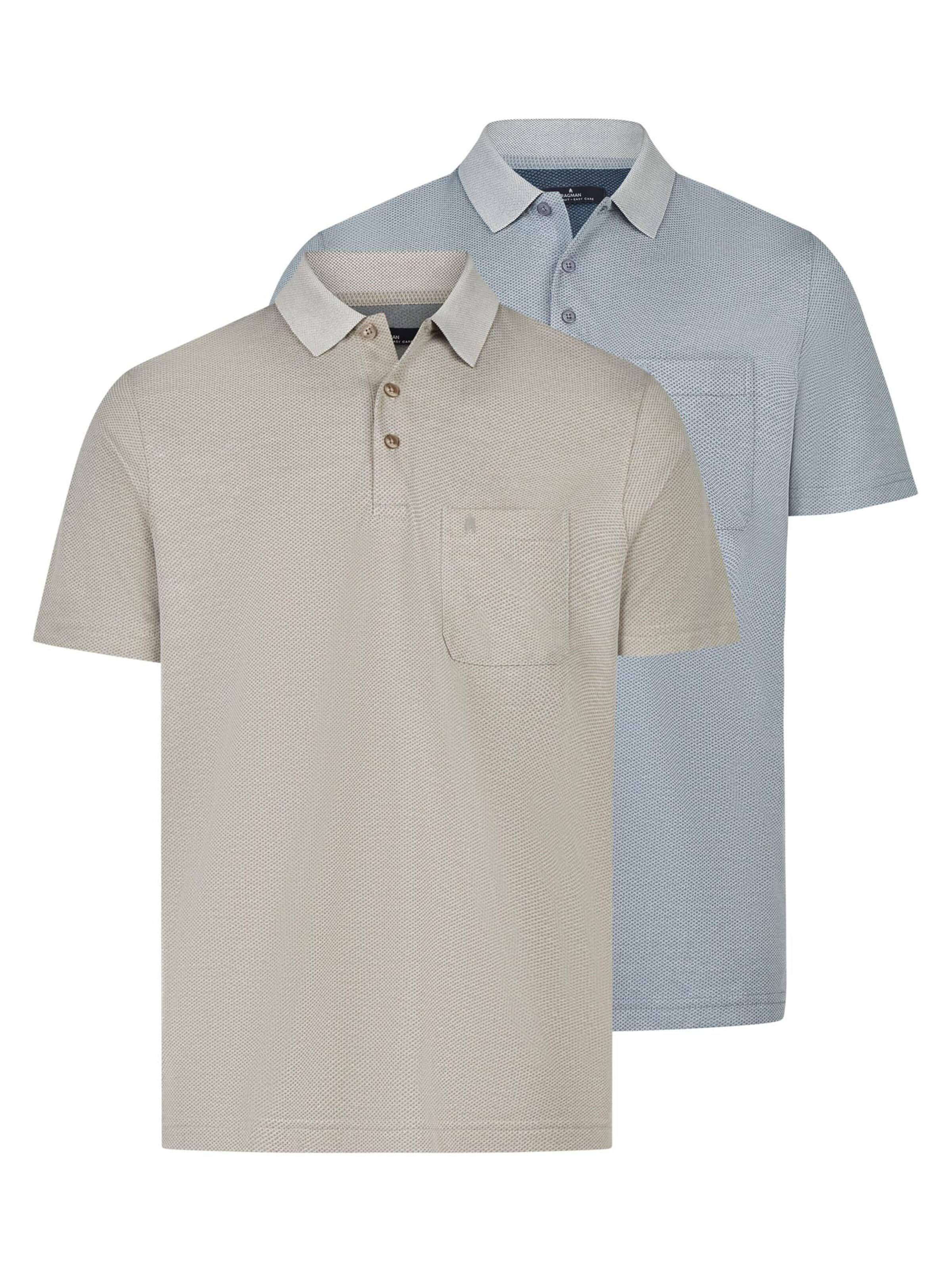 Ragman Shirt 'Basic' in Blue: front