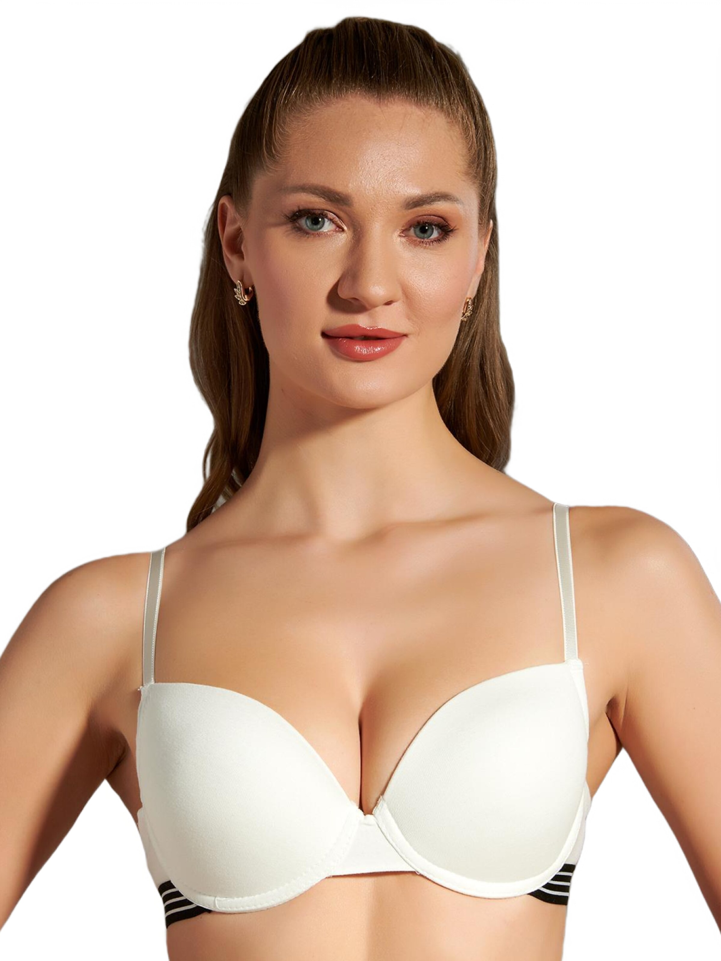 Push-up Soutien-gorge C&City en blanc : devant