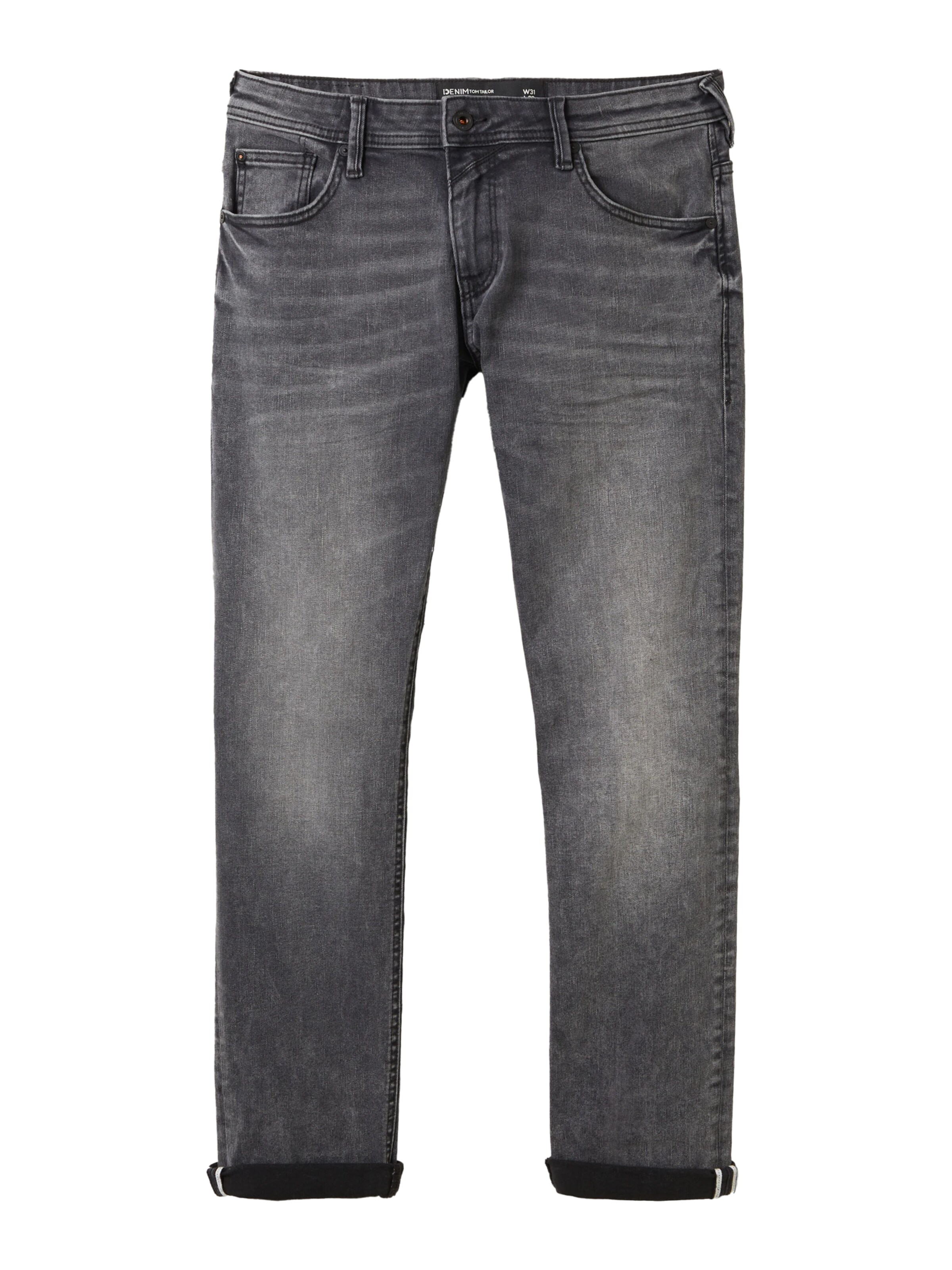 TOM TAILOR DENIM Regular Jeans 'Aedan' in Grey: front