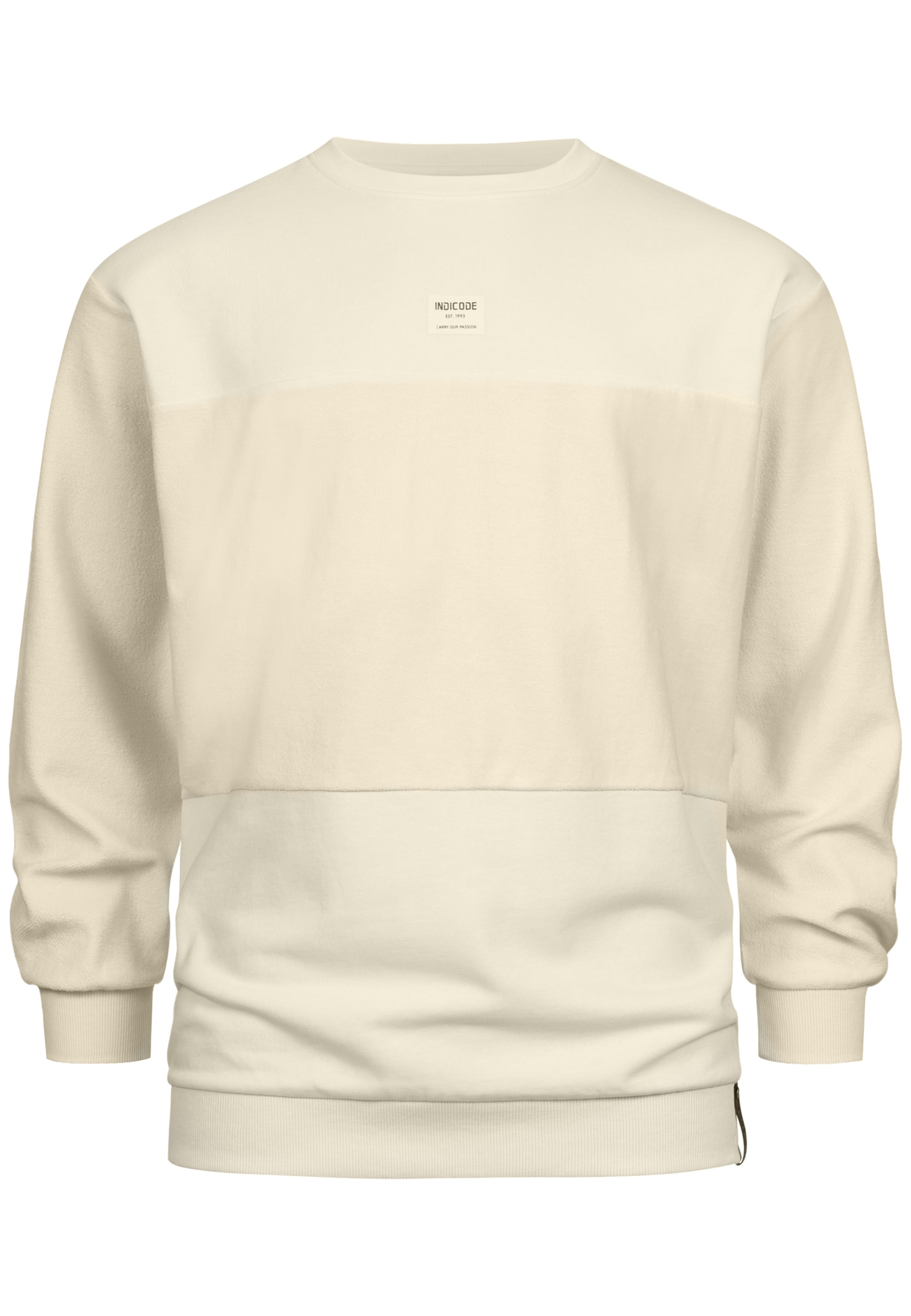 INDICODE JEANS Sweatshirt 'Bridge' in Beige: front