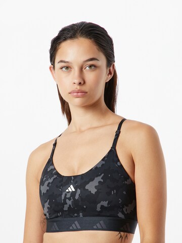 ADIDAS PERFORMANCE Bustier Biustonosz sportowy 'Aeroreact' w kolorze szary: przód