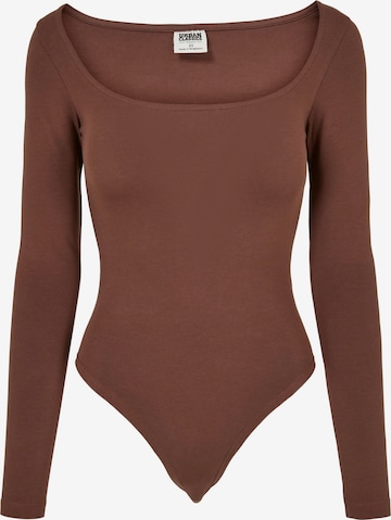 Shirtbody Urban Classics en marron : devant