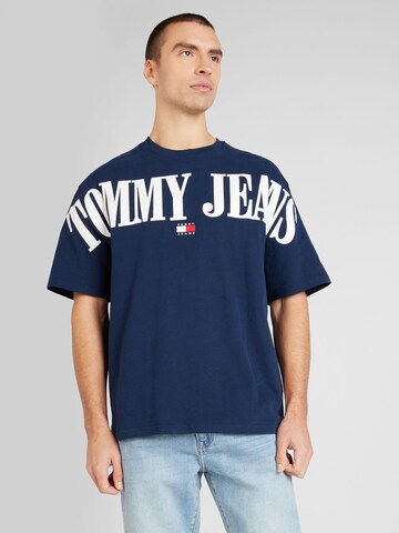 Tommy Jeans Särk, värv sinine: eest vaates