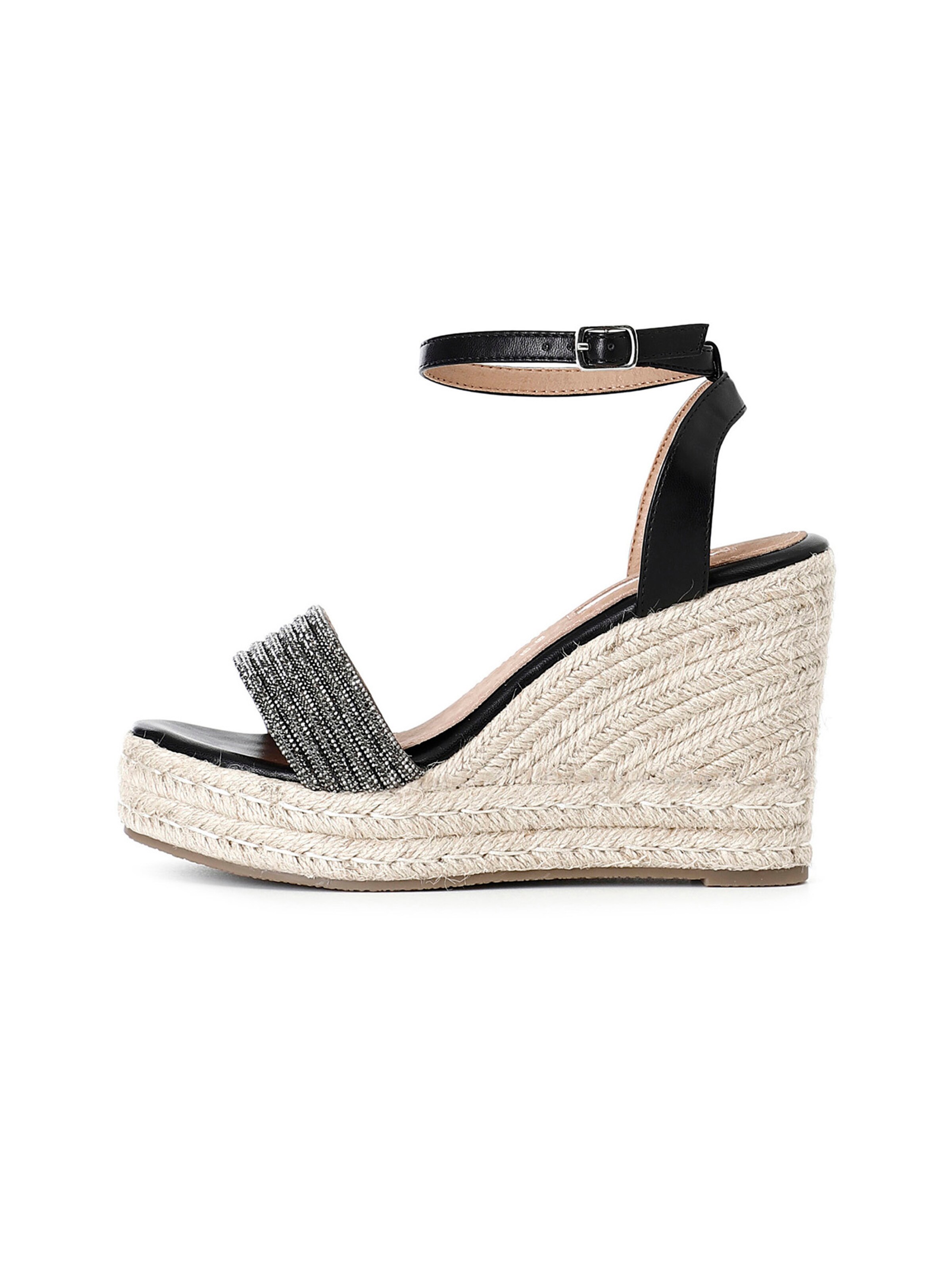 Sandalo di CAFè NOIR in nero: frontale