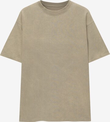 T-Shirt Pull&Bear en beige : devant