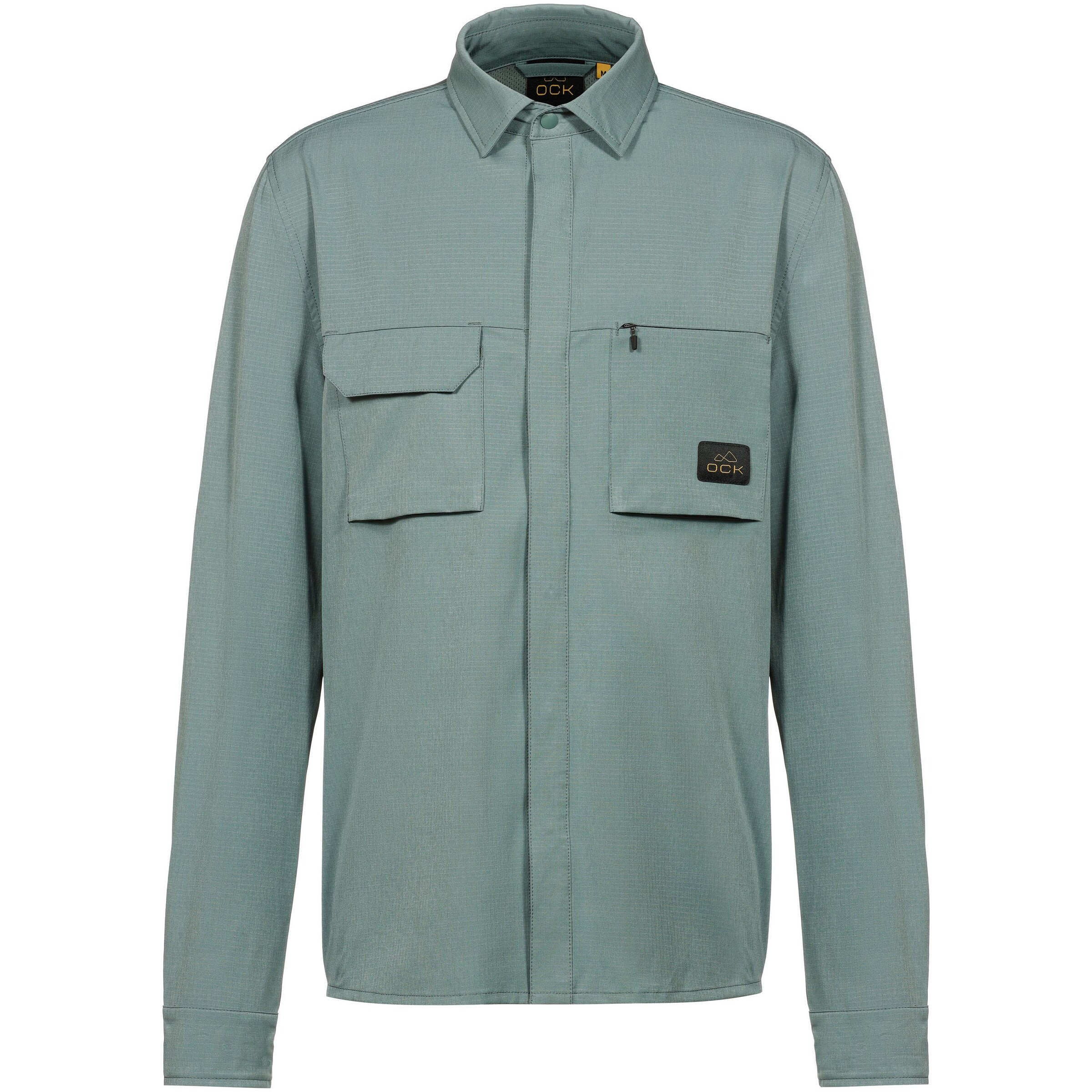 OCK Regular fit Athletic Button Up Shirt in Green: front