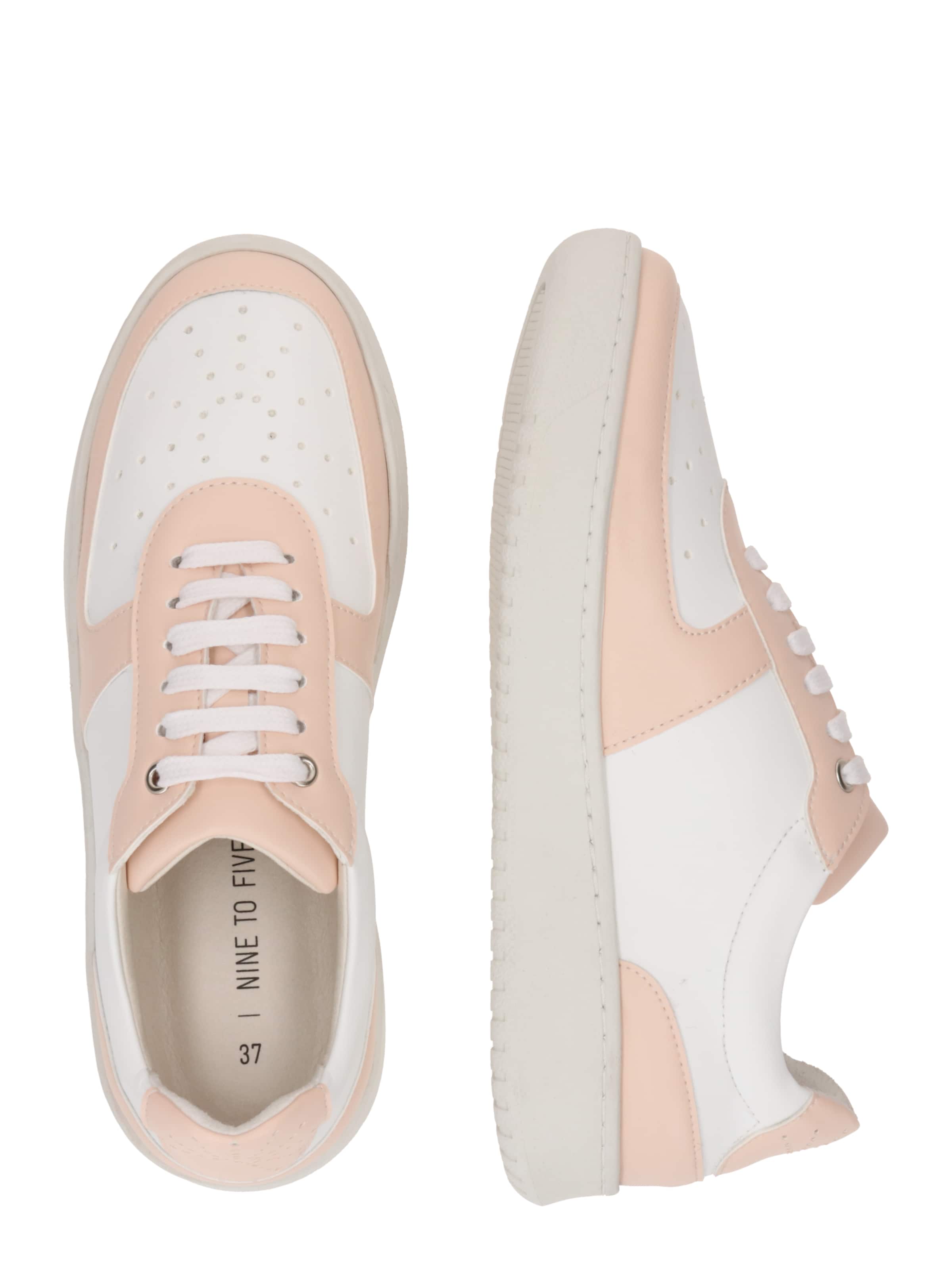 NINE TO FIVE Σνίκερ χαμηλό 'Airy' σε λευκό