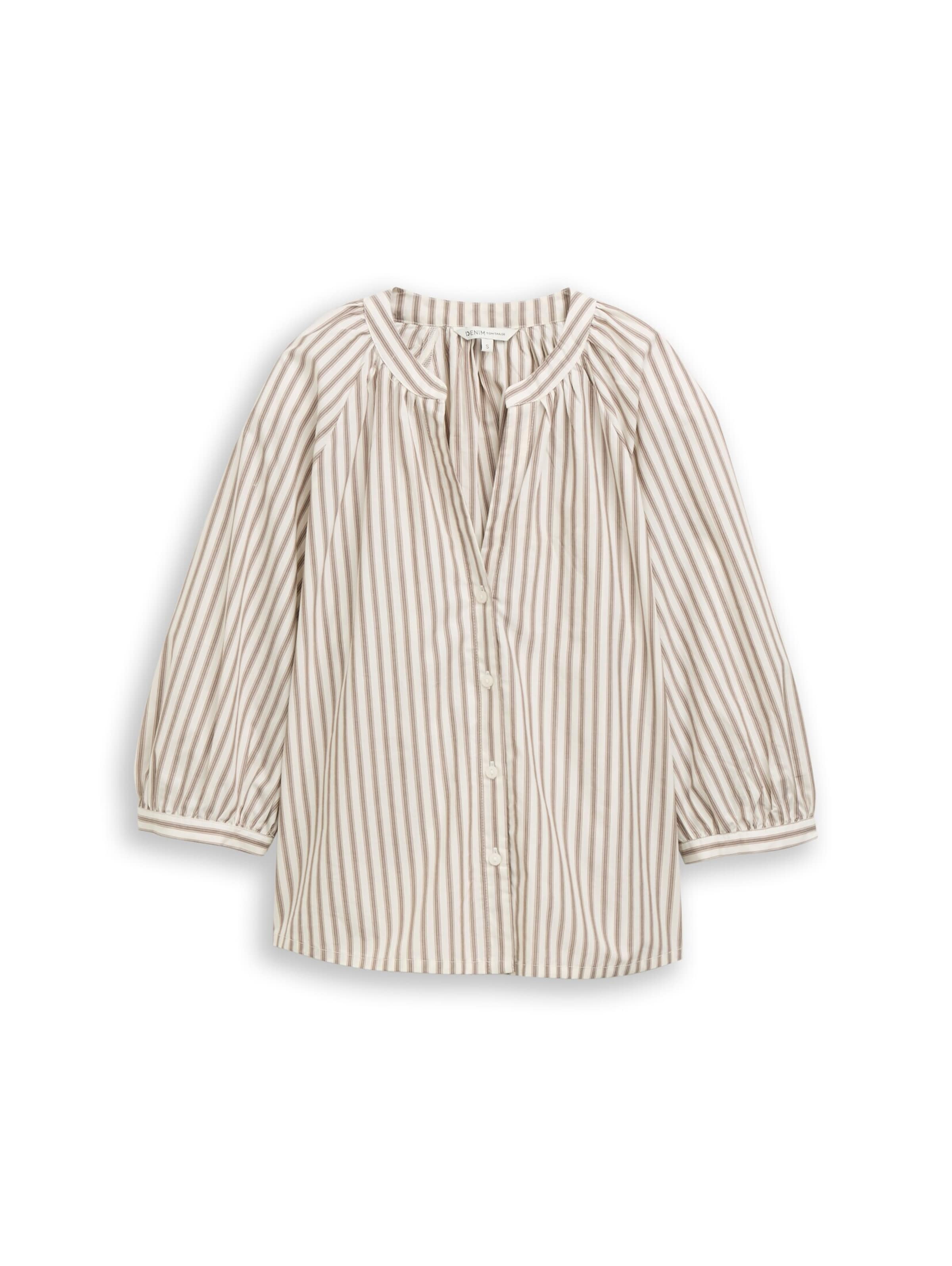 TOM TAILOR DENIM Bluse in Weiß: Vorderseite