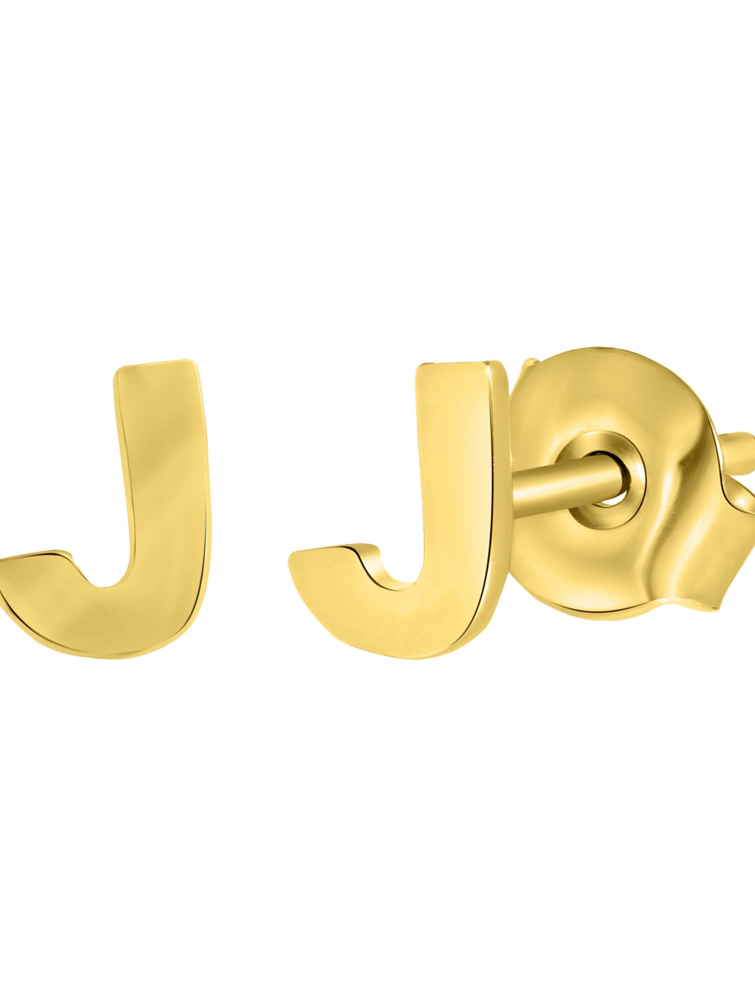 Lucardi Earrings 'Buchstabe' in Gold