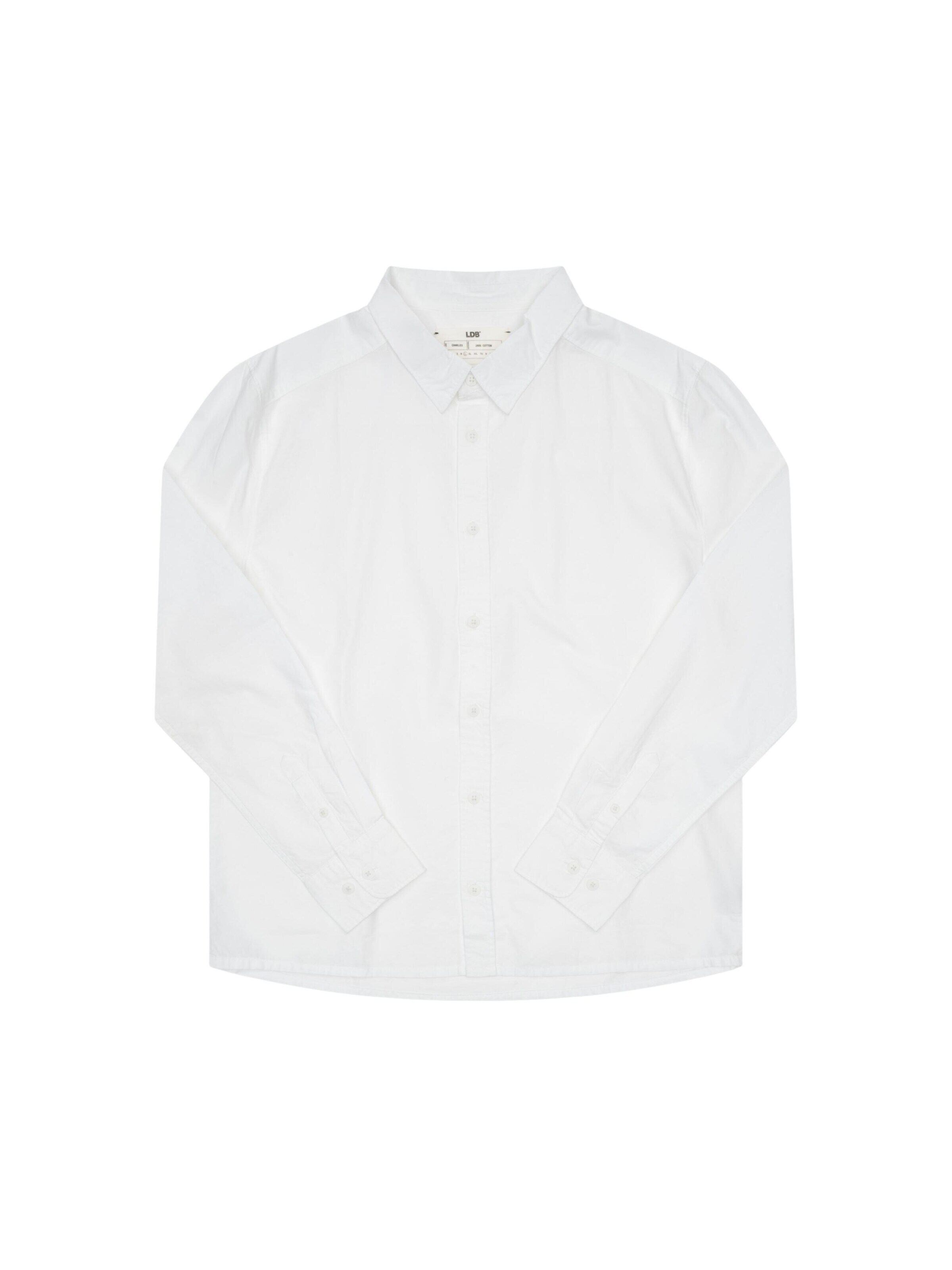 Chemise 'Charles' LDB en blanc : devant