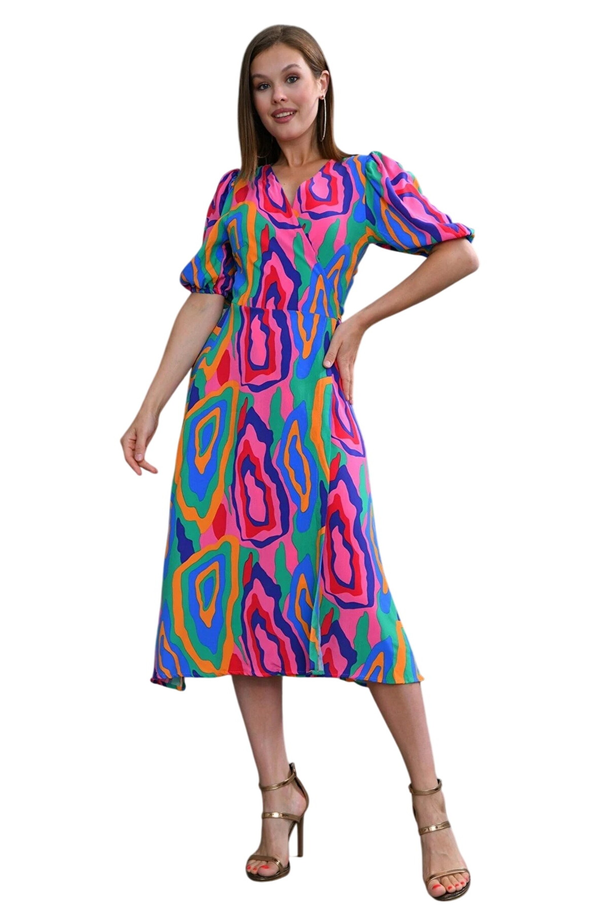 Robe WOMAN VISION en rose : devant