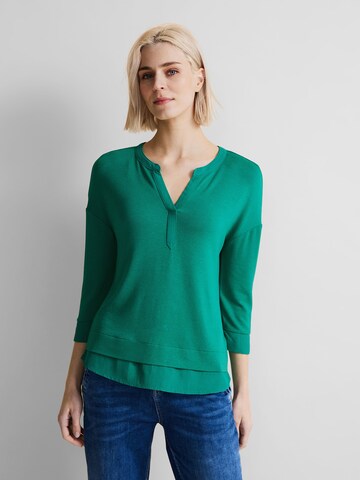 STREET ONE Shirt in Groen: voorkant