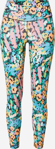 ADIDAS PERFORMANCE Skinny Workout Pants 'Train Essentials Printed High-Waisted' in Mixed colors: front