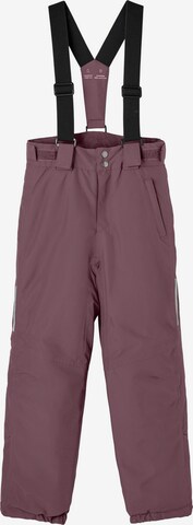 Pantalon fonctionnel 'Solid' NAME IT en violet : devant