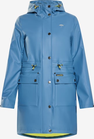 Schmuddelwedda Toiminnallinen pitkä takki värissä sininen: etupuoli