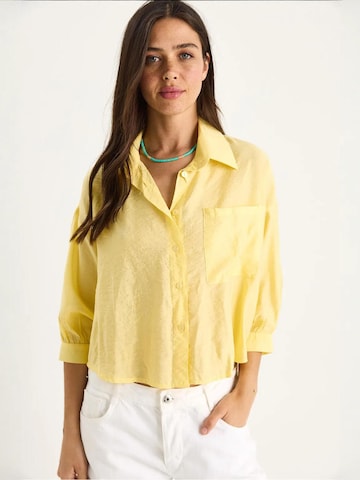 Bianco Lucci Bluse in Gelb
