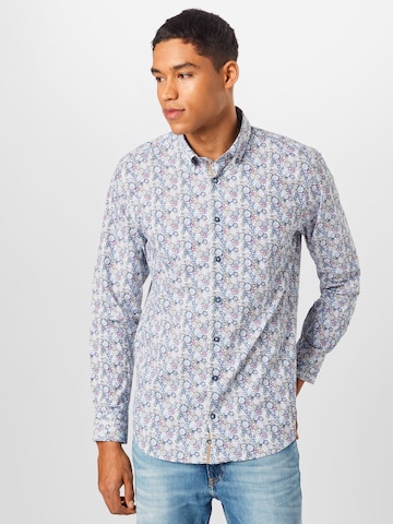 bugatti Regular fit Button Up Shirt in Blue: front