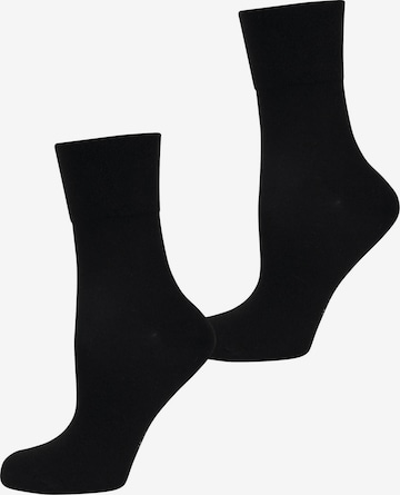 Nur Die Socks ' Feine Faser ' in Black: front