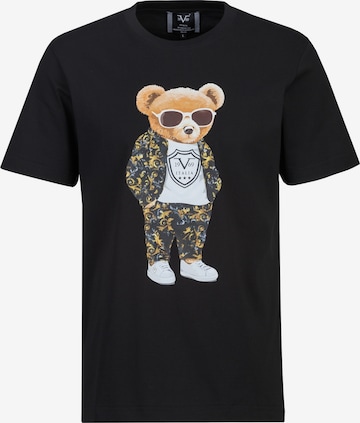 19V69 ITALIA Shirt 'Rafael Baroque Teddy Cool' in Black: front